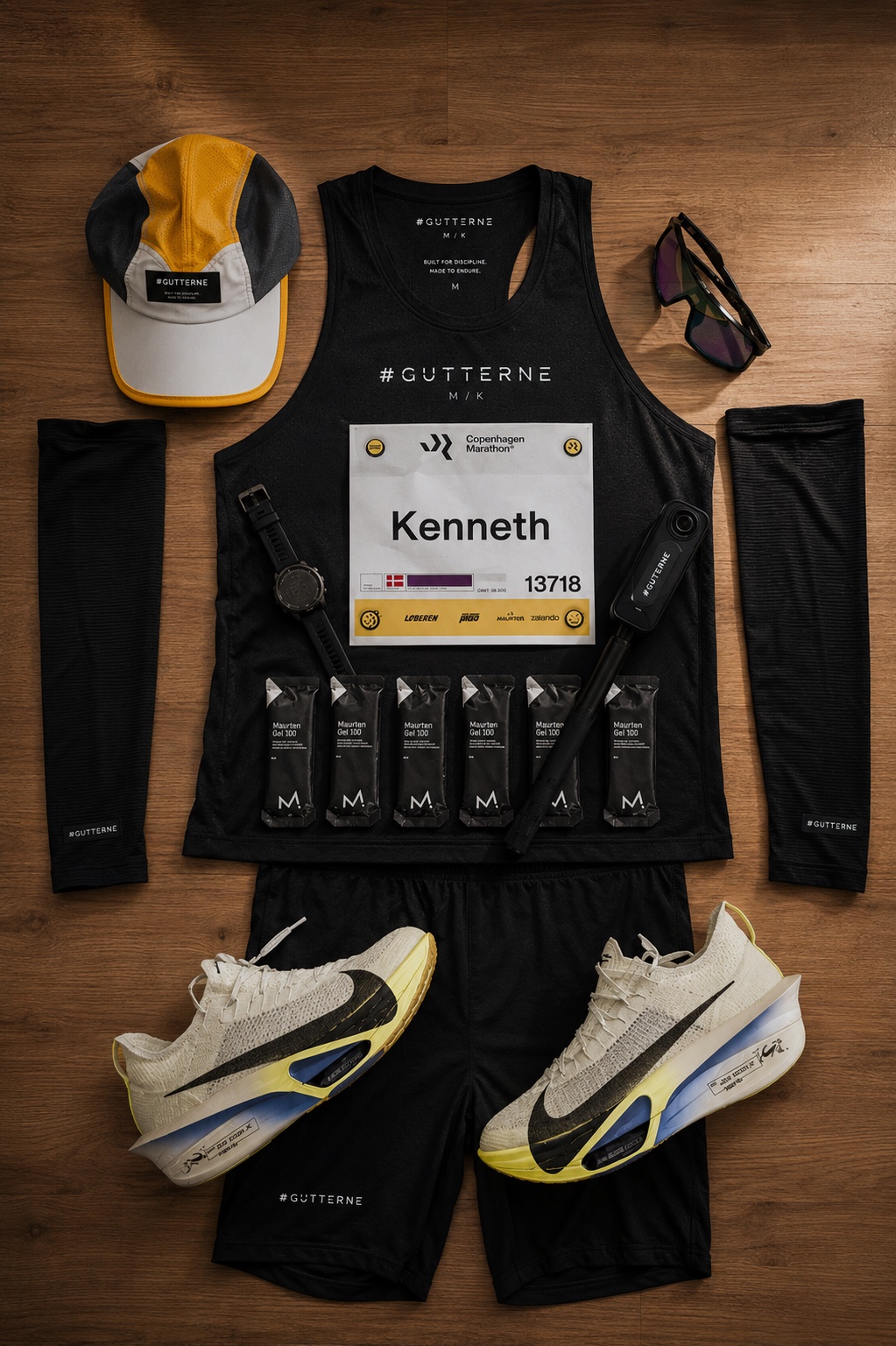 Runner in singlet at start area before the race